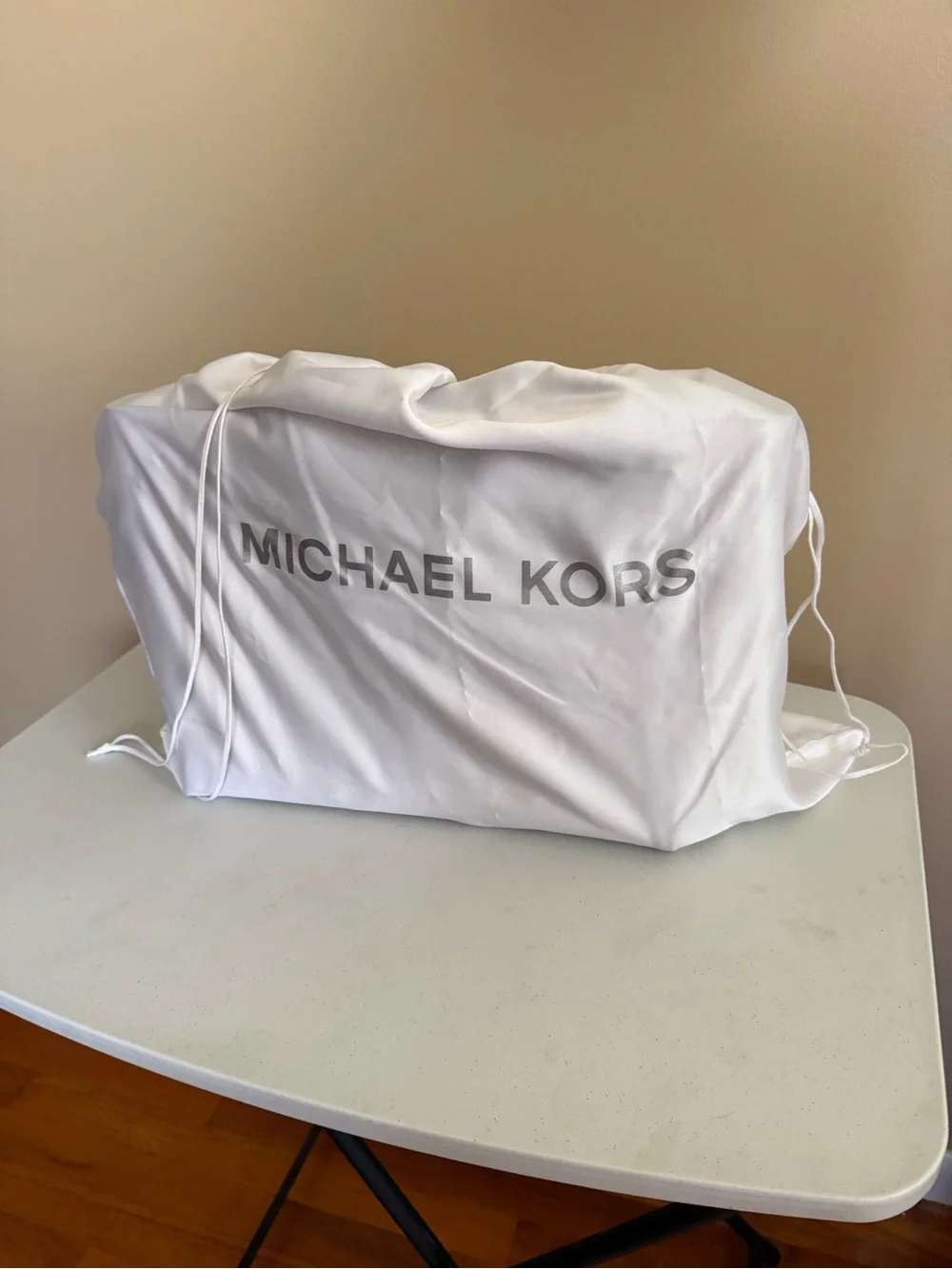 Michael Kors Blush Pink and Cream Signature Tote with Gold Hardware